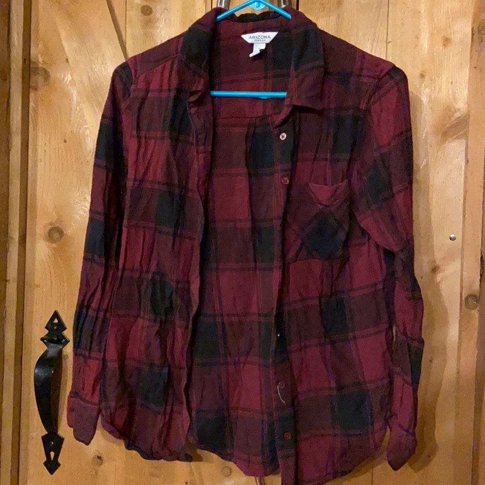 Arizona M Burgundy and Black Flannel